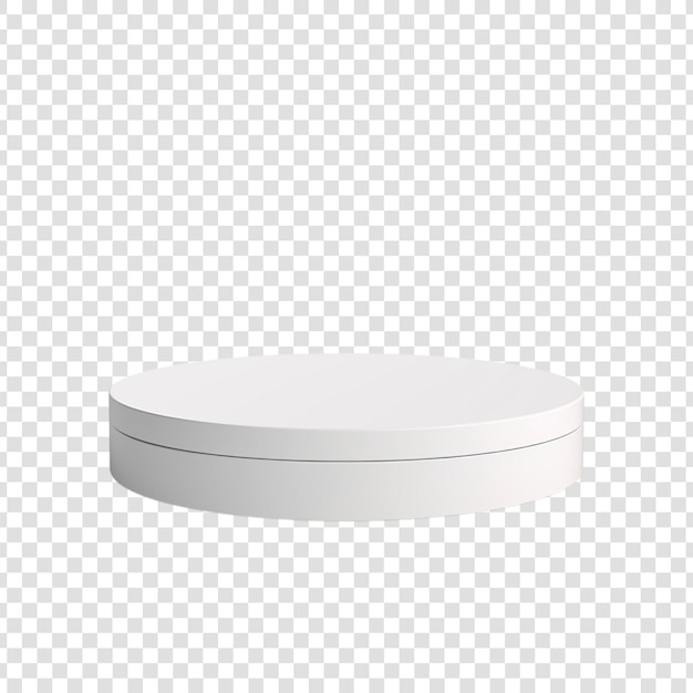 PSD white podium on a transparent background