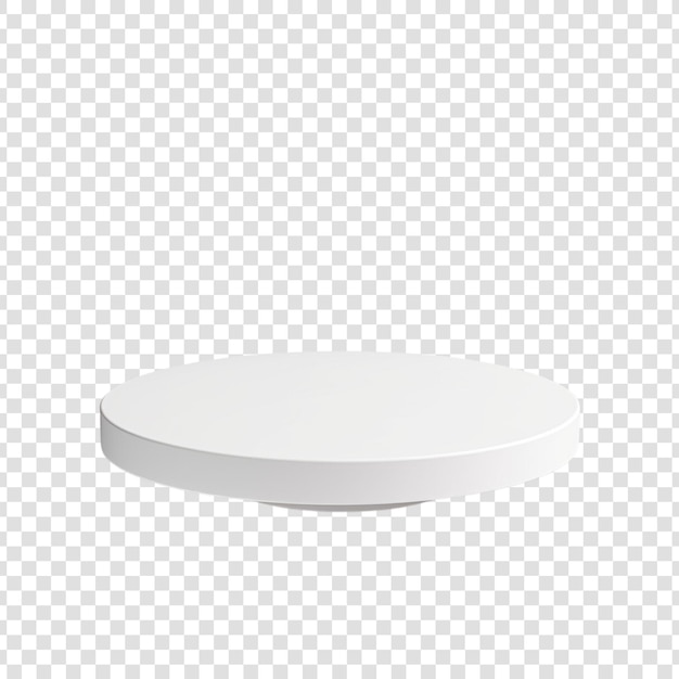 PSD white podium on a transparent background