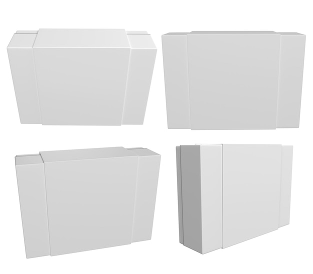 White product packaging box mockup
