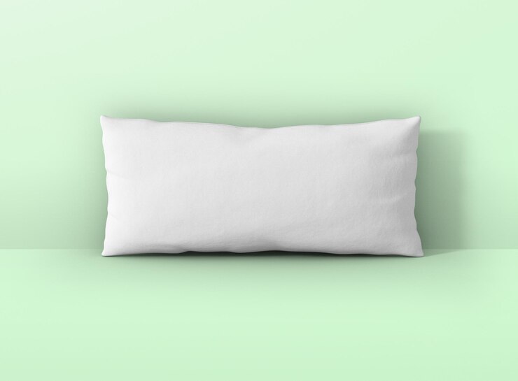 PSD white rectangle pillow