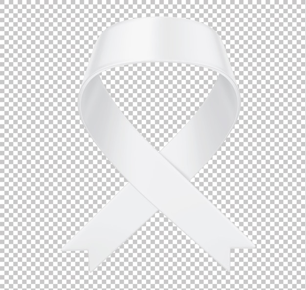 White ribbon 3d für die bewusstseinskampagne für psychische und emotionale gesundheit im januar