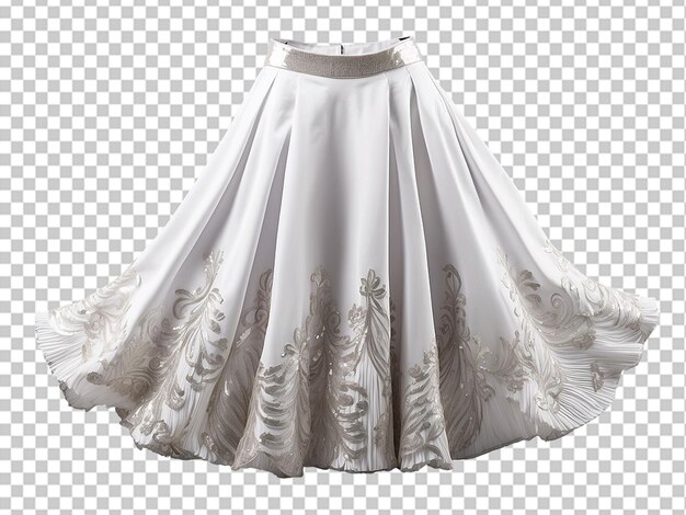 PSD white skirt isolated