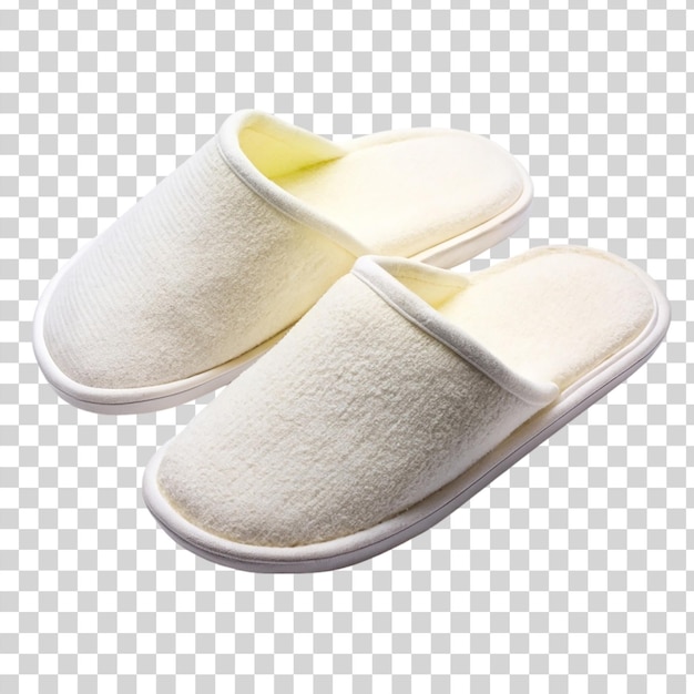 PSD white slipper isolated on transparent background