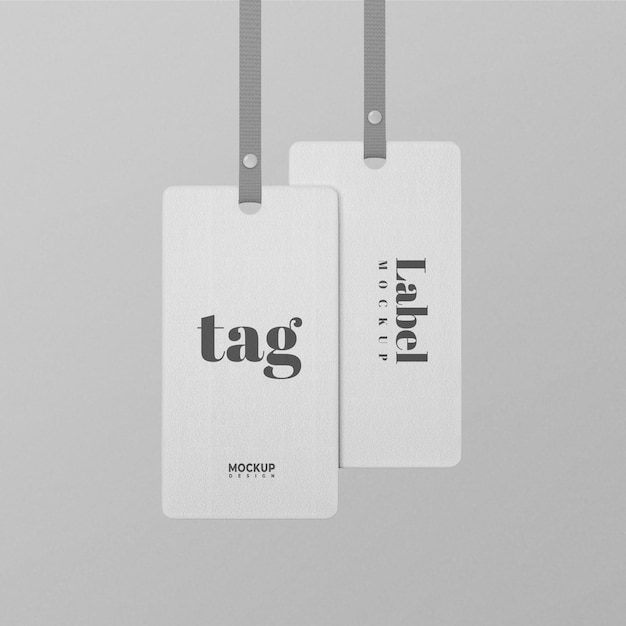 White-Tag-Label-Mockup-Design isoliert