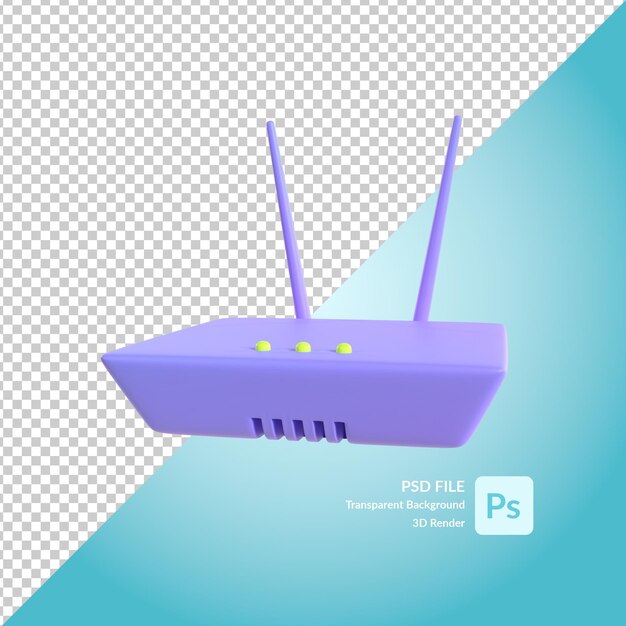 Wi-Fi-Router 3D-Darstellungsrendering