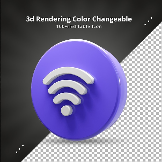 Wi-Fi-Zeichen UI-Symbol 3d
