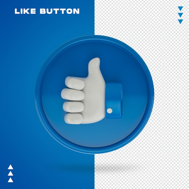 Wie button cartoon in 3d-rendering isoliert