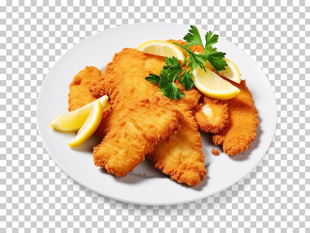 PSD wiener schnitzel isolado em fundo transparente png psd