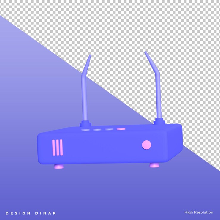 PSD wifi en 3d blender para presentación de aplicaciones o web de activos gráficos u otros