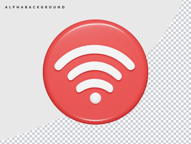 Wifi 3d render icon illustration
