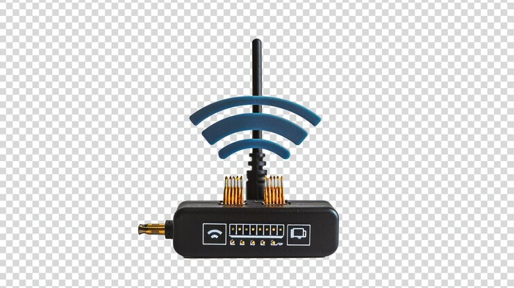 PSD wifi adapter isolated on transparent background