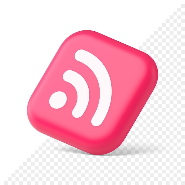 Wifi disponible botón de acceso conexión inalámbrica a internet señal 3d icono símbolo elemento de sitio web