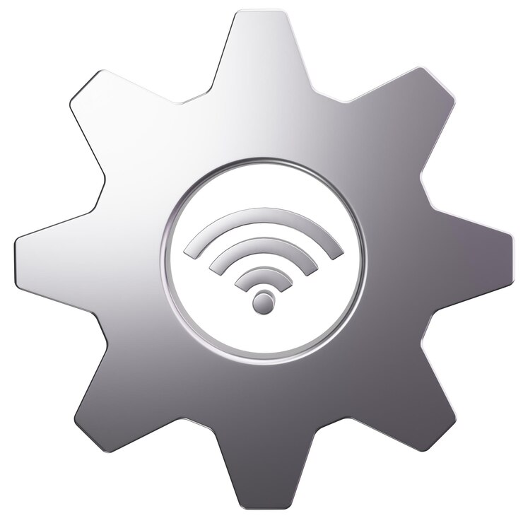 PSD wifi gear icon