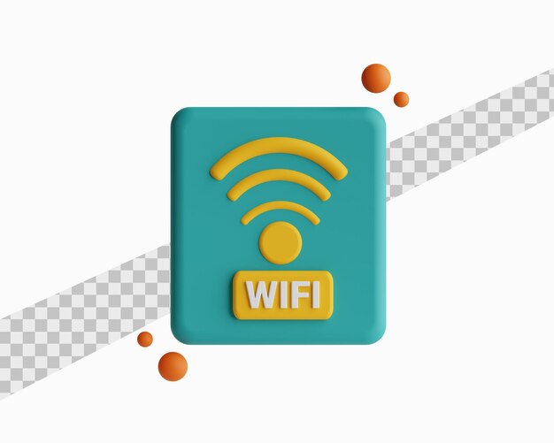 PSD wifi gratuit illustration 3d