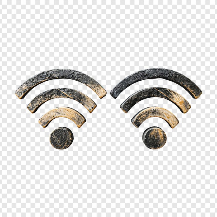 PSD wifi icon 3d isolated on transparent background