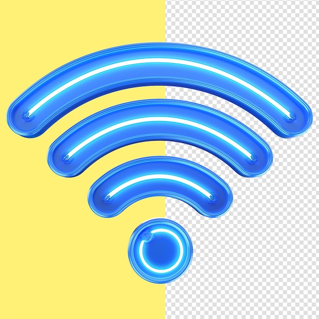 Wifi-neon-led 3d blau