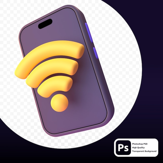 Wifi en renderizado 3D para presentación o web de activos gráficos