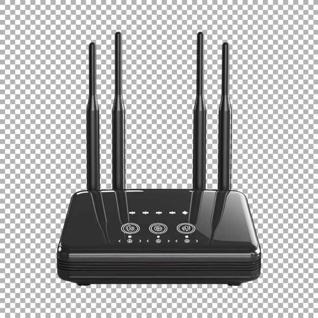 wifi router or modem on transparent background ai generated