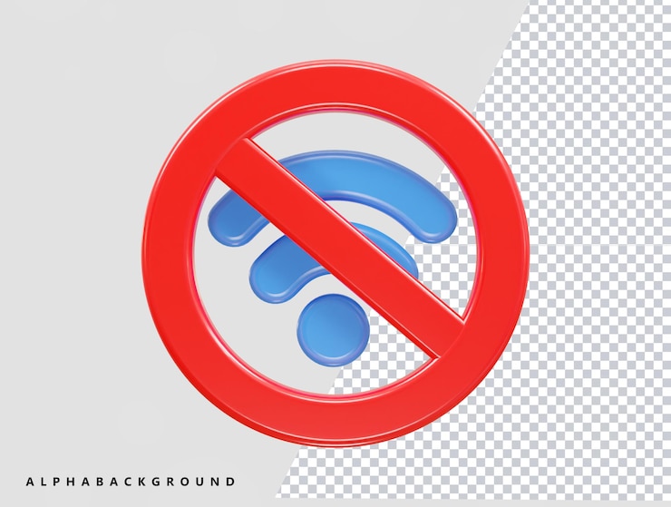 PSD wifi-symbol 3d-rendering-illustration
