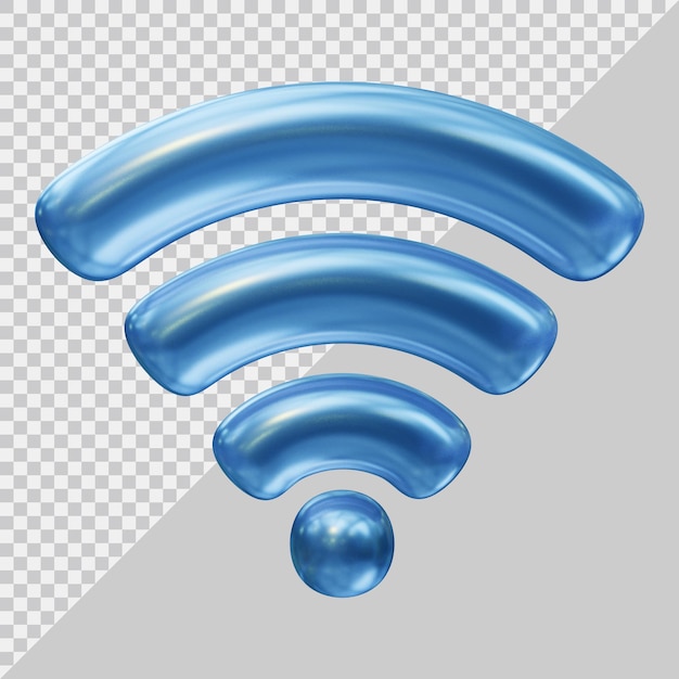 Wifi-symbol-logo mit modernem 3d-stil