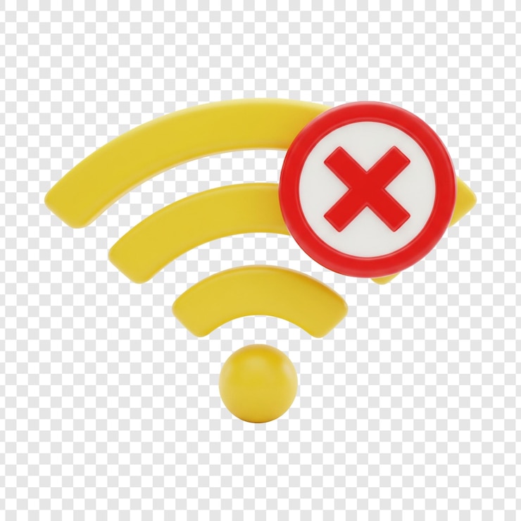 PSD wifi with no signal on transparent background