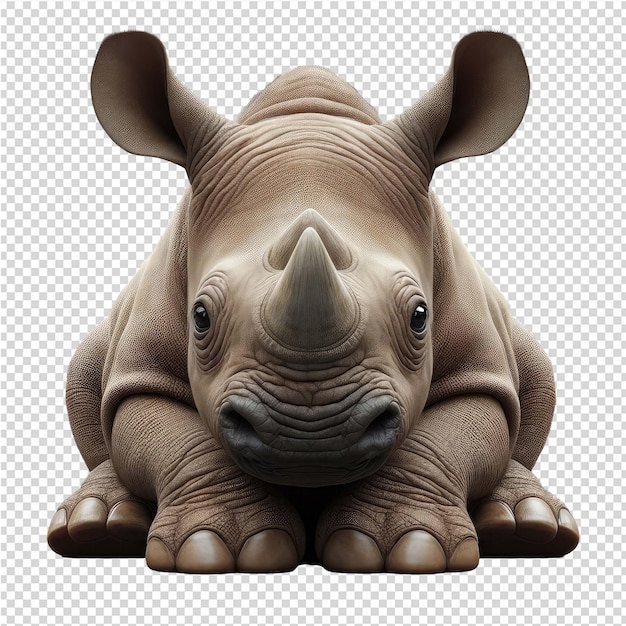 PSD wildly adorable 3d cute animal delight en un lienzo claro