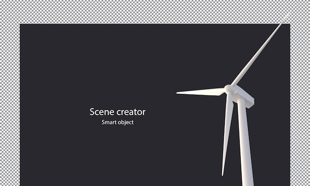 Windkraftanlage auf Wiese Windmühlen für Strom isoliert