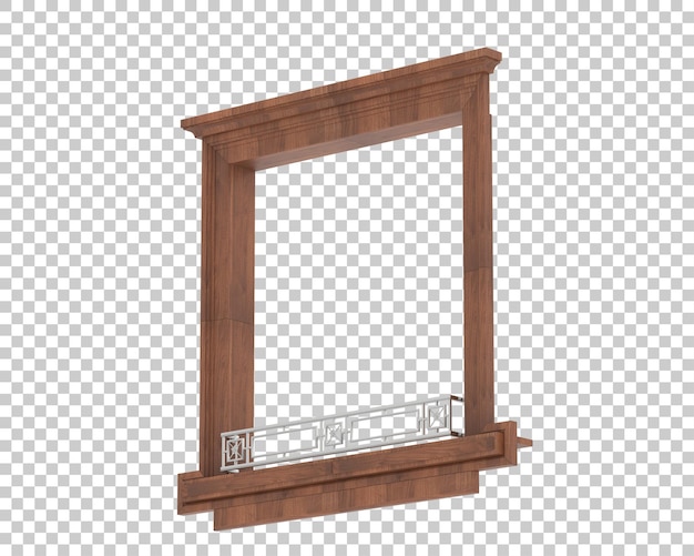 window isolated on transparent background 3d rendering illustration