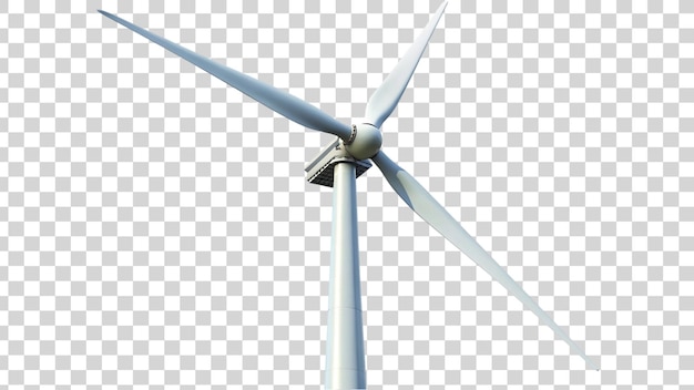 PSD windturbine, isoliert auf durchsichtigem hintergrund