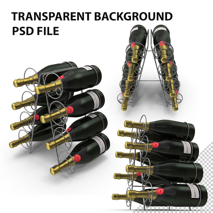 PSD wine bottle holder png