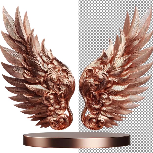 Wings of opulence isolated 3d luxury wings auf png-hintergrund