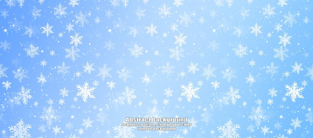 Winter Abstract Snowflake Texture Pattern con personalizzazione del colore e sfondo trasparente