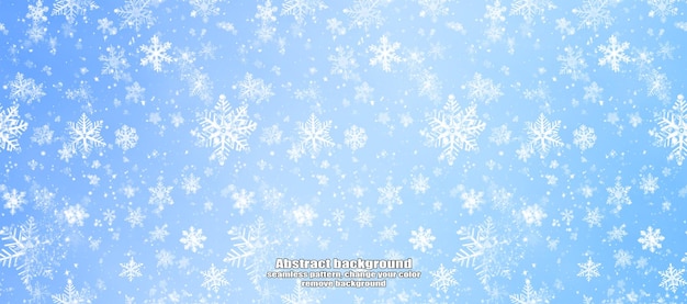 Winter Abstract Snowflake Texture Pattern con personalizzazione del colore e sfondo trasparente