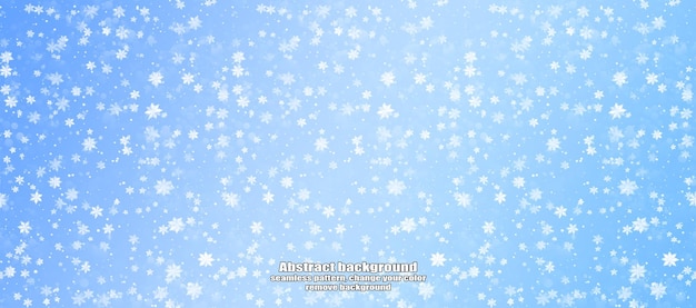 Winter Abstract Snowflake Texture Pattern con personalizzazione del colore e sfondo trasparente