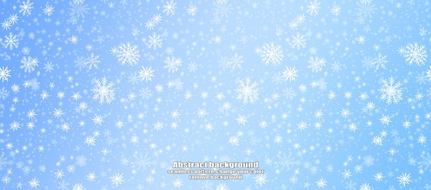 Winter Abstract Snowflake Texture Pattern con personalizzazione del colore e sfondo trasparente