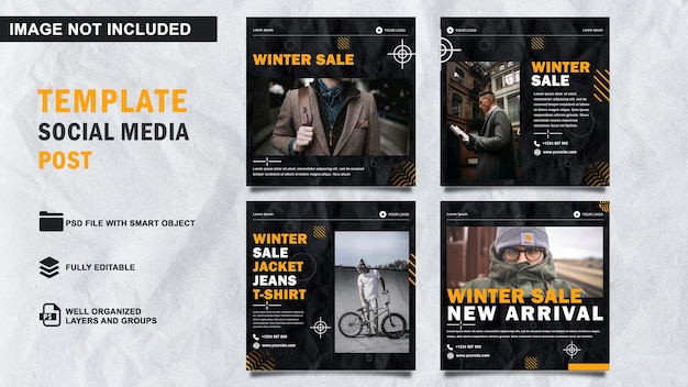 Winter Sale Social Media Beitragsvorlage