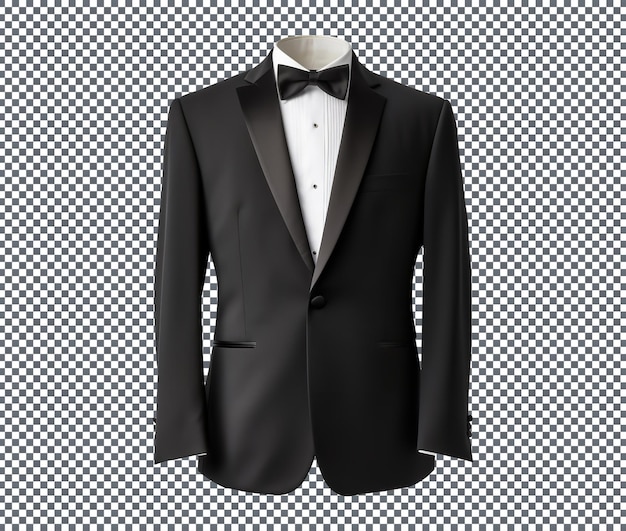 Winter tuxedo coat isolated on transparent background