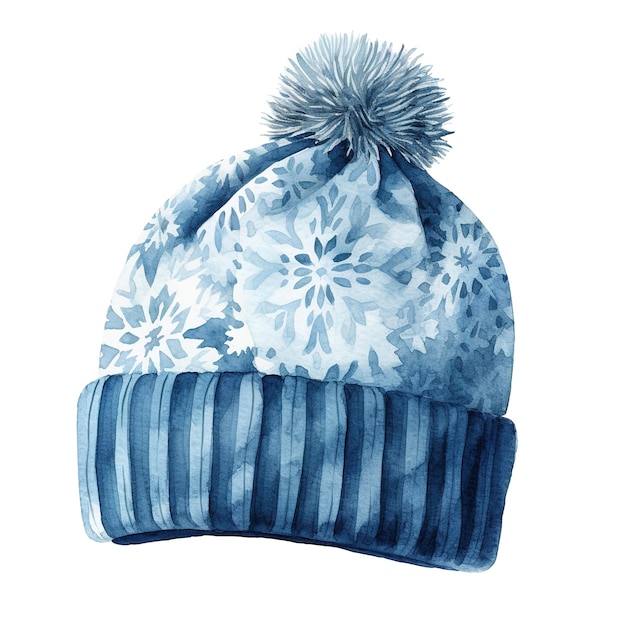 PSD winterbeanie für weihnachten aquarellstil ai generiert