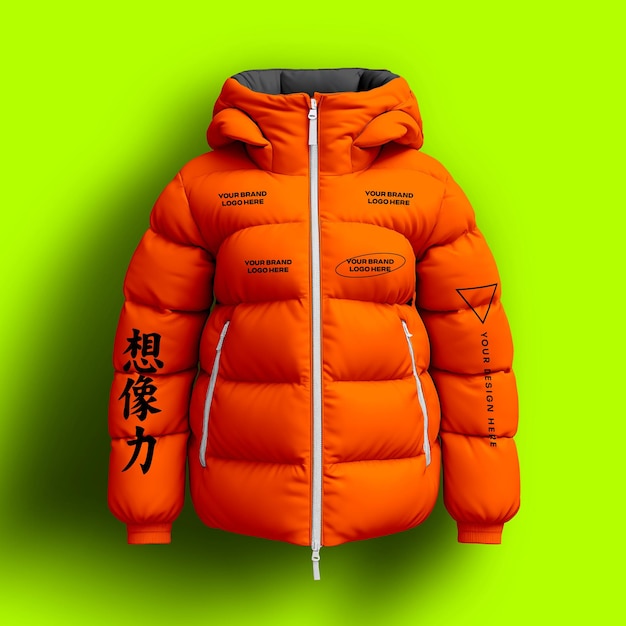 PSD winterjacke parka-mockup