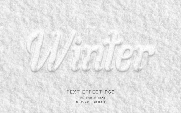 PSD wintertexteffektdesign