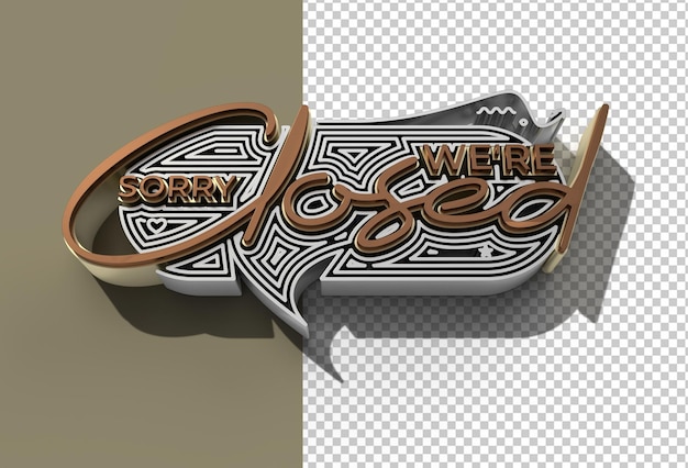 Wir sind Close Calligraphic Text Transparent Psd-Datei.