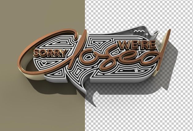 Wir sind Close Calligraphic Text Transparent Psd-Datei.