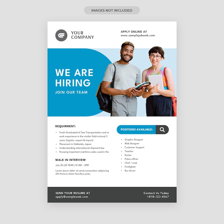 PSD wir stellen flyer-vorlage ein