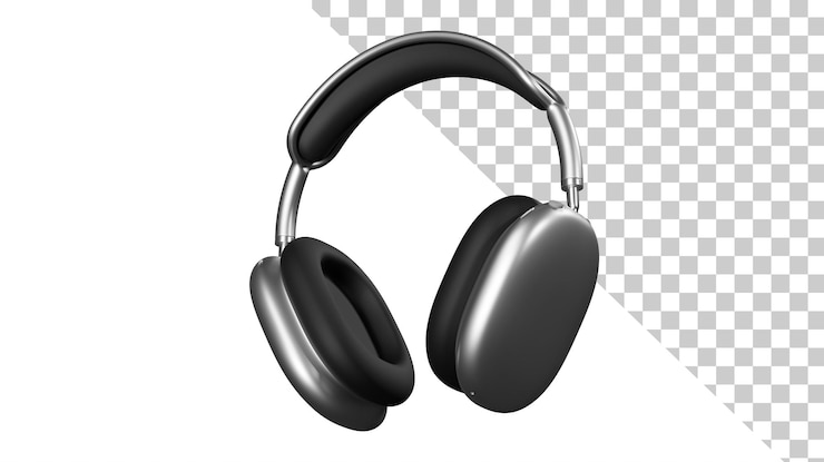 PSD wireless headphones isolated on a white background 3d render stylish headphones