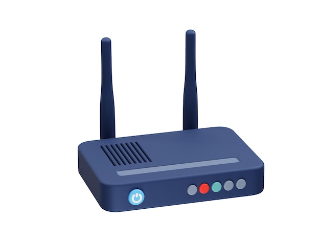 Wireless-Router-Symbol-Illustration 3D-Wi-Fi-Routersymbol 3D-Illustrationselement