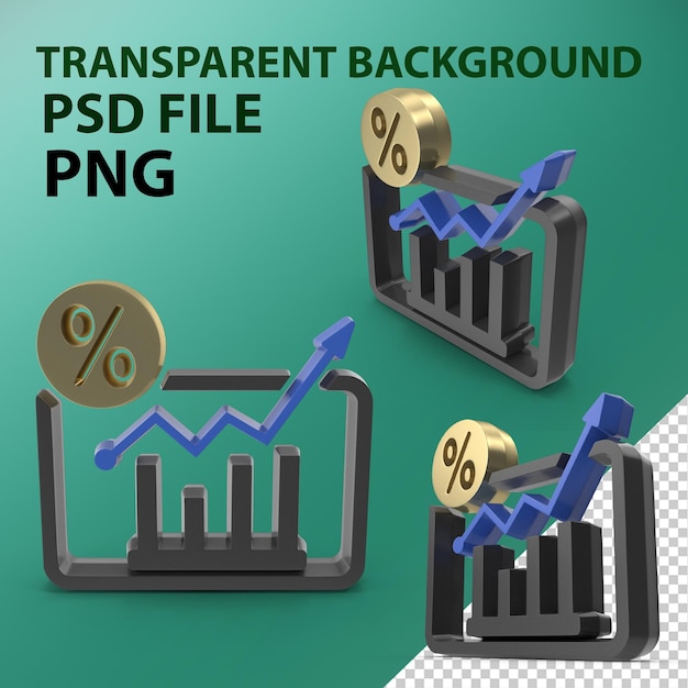 PSD wirtschaft geld prozent gold png