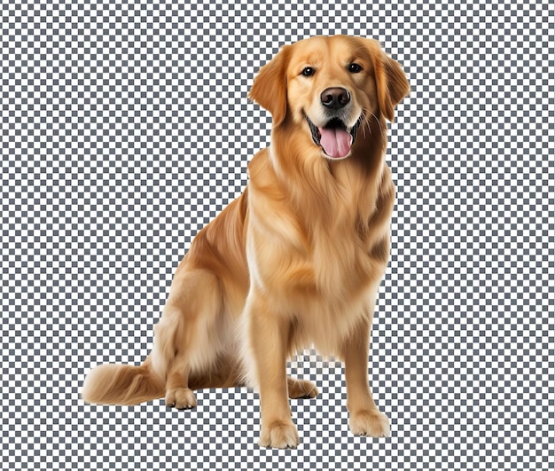 PSD el wise golden retriever aislado sobre un fondo transparente