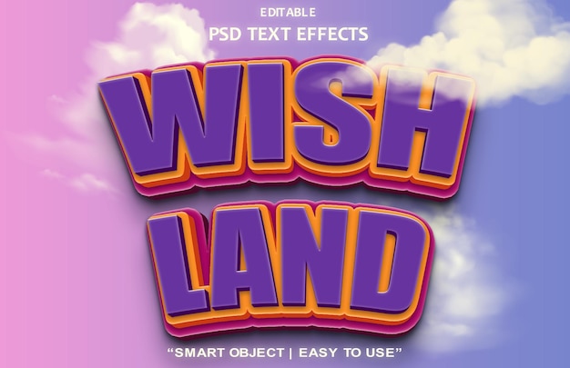 Wish Land Premium 3D-Texteffekt