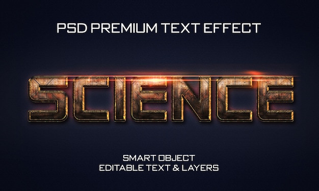 Wissenschaft Scifi Texteffekt-Design