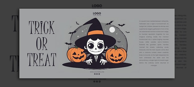 Witch's brew halloween-geschenkkarten-psd-vorlage